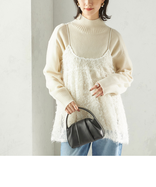 《予約》〈手洗い可能〉前後 2WAY レース キャミソール