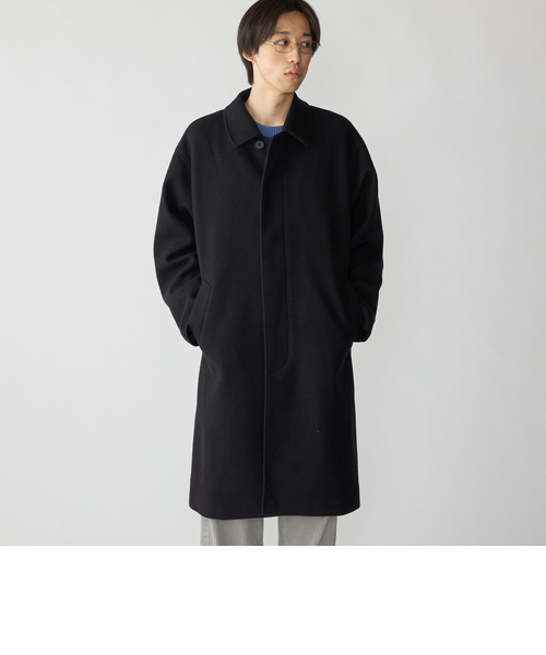 SHIPS: スーパー140'S 100%WOOL メルトン スタンドカラー コート