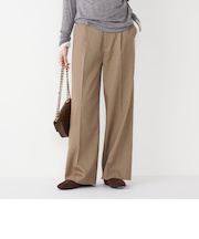 SHIPS Colors:〈洗濯機可能〉裏起毛 チェック ワイド パンツ