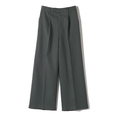 SHIPS Colors:〈洗濯機可能〉裏起毛 チェック ワイド パンツ