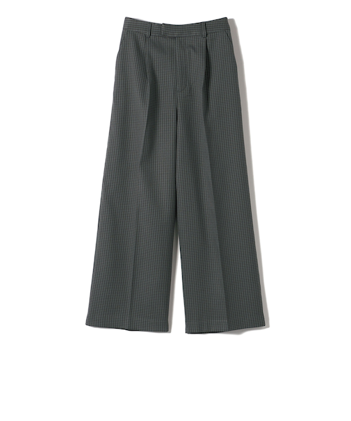 SHIPS Colors:〈洗濯機可能〉裏起毛 チェック ワイド パンツ