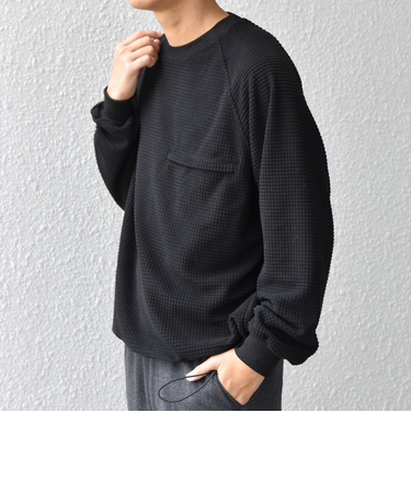 SHIPS any:〈洗濯機可能〉グリッド フリース スピンドル ポケット プルオーバー◇