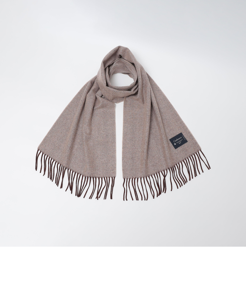 SHIPS: カシミヤ ヘリンボーン リバーシブル マフラー