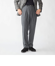 【SHIPS別注】Errico Formicola: VITO サキソニー ソリッド スラックス