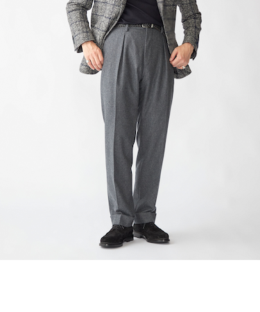 【SHIPS別注】Errico Formicola: VITO サキソニー ソリッド スラックス