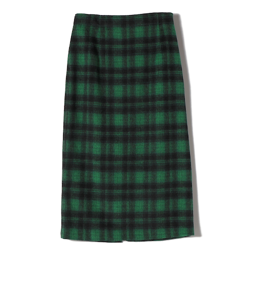 《予約》SHIPS Colors:起毛 チェック タイトスカート◆