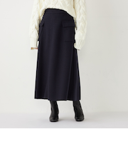 SHIPS Colors:〈手洗い可能〉ジャージーメルトン ポケット フレアスカート