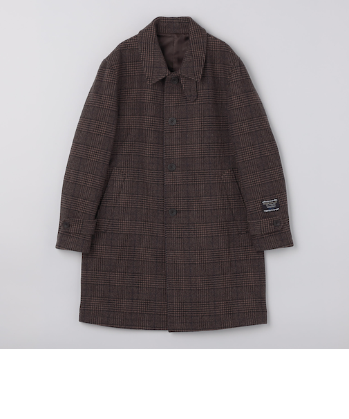 SHIPS Colors:ホロウ ウール ステンカラーコート