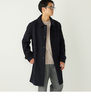 SHIPS Colors:ホロウ ウール ステンカラーコート