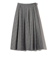 SHIPS Primary Navy Label:フラノ パネル チェック フレア スカート