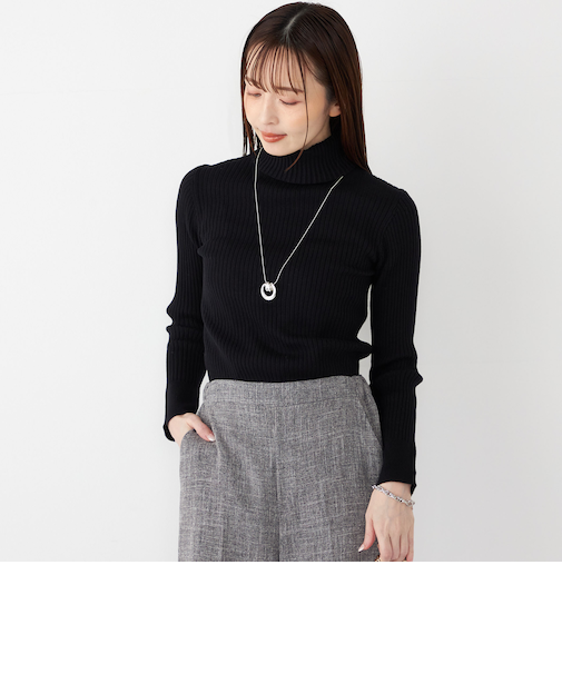 SHIPS Colors:14G リブ タートルネック ニット