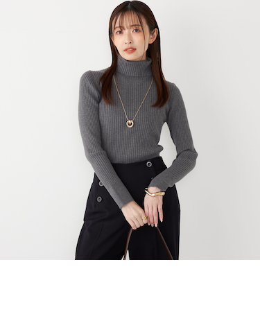 SHIPS Colors:14G リブ タートルネック ニット