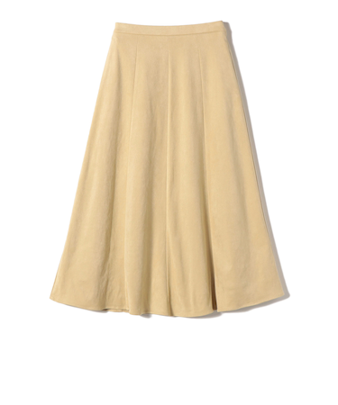 SHIPS Colors:〈手洗い可能〉フェイクスエード（ポリエステル）フレアスカート