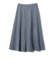 SHIPS Colors:〈手洗い可能〉フェイクスエード（ポリエステル）フレアスカート