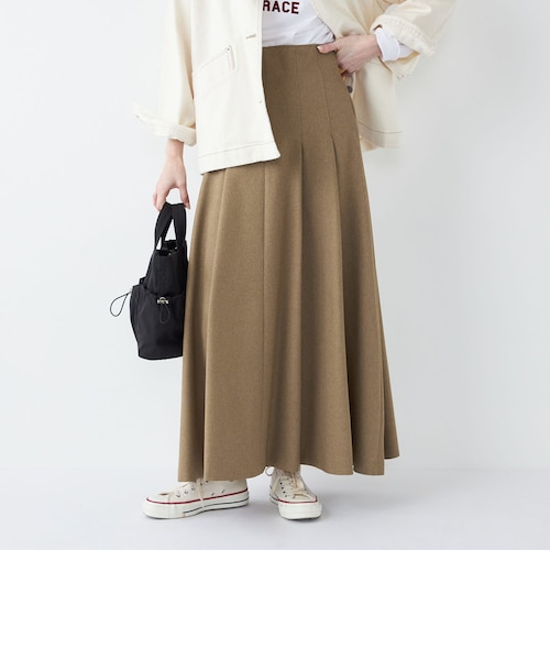 SHIPS Colors:〈手洗い可能〉カルゼ フレア マキシ スカート｜シップス