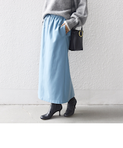 《予約》〈手洗い可能〉両面起毛 ドロスト スカート
