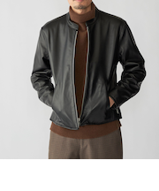 SHIPS: ラムレザー シングル ライダース ジャケット 25FW