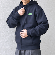 【WEB限定】SHIPS any: ワンポイント ロゴ 裏起毛 スウェット ジップ パーカー◆