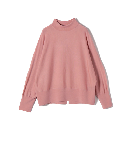 SHIPS Primary Navy Label:MERINO WOOL ハイネック ドルマン ニット