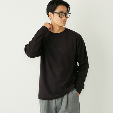 SHIPS Colors:〈吸水速乾〉スムース 微起毛 クルーネック ロンT