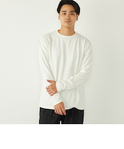 SHIPS Colors:〈吸水速乾〉スムース 微起毛 クルーネック ロンT