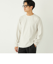SHIPS Colors:〈吸水速乾〉スムース 微起毛 クルーネック ロンT