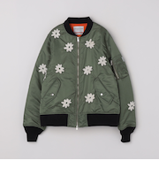 NOMARHYTHM TEXTILE: FLOWER EMBROIDERY FLIGHT JACKET
