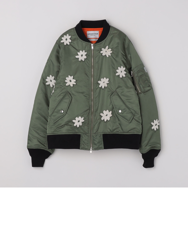 NOMARHYTHM TEXTILE: FLOWER EMBROIDERY FLIGHT JACKET