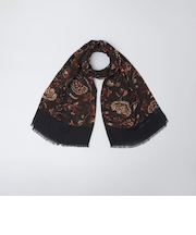 Holliday＆Brown: ウール フラワー プリント ストール