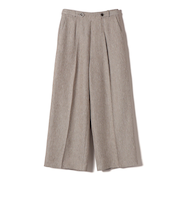 《予約》SHIPS Colors:〈手洗い可能〉カラー ミックス ツイード ボタン ワイドパンツ◆