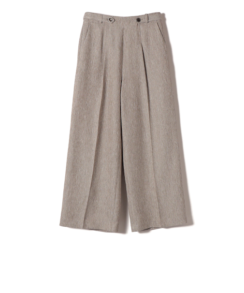 《予約》SHIPS Colors:〈手洗い可能〉カラー ミックス ツイード ボタン ワイドパンツ◆