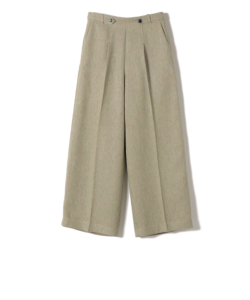 《予約》SHIPS Colors:〈手洗い可能〉カラー ミックス ツイード ボタン ワイドパンツ◆