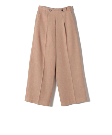 《予約》SHIPS Colors:〈手洗い可能〉カラー ミックス ツイード ボタン ワイドパンツ◆