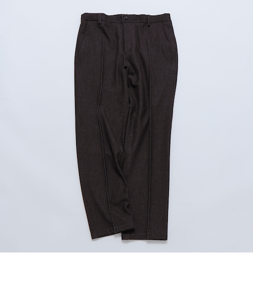 SHIPS: スリム ストレッチ ピンタック スラックス