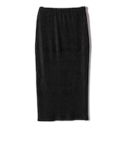 SHIPS Colors:〈手洗い可能〉ポリエステル ベロア プリーツ タイトスカート