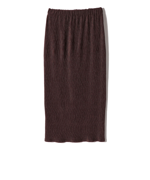 SHIPS Colors:〈手洗い可能〉ポリエステル ベロア プリーツ タイトスカート
