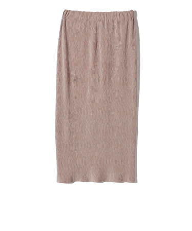 SHIPS Colors:〈手洗い可能〉ポリエステル ベロア プリーツ タイトスカート