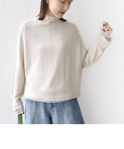 《予約》【WEB限定】〈手洗い可能〉ホールガーメント ドルマン ニット