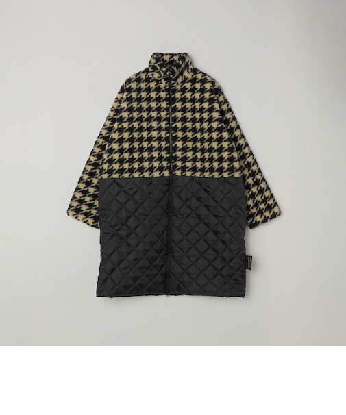 FARFIELD ORIGINAL: フリース コンビ キルティングコート