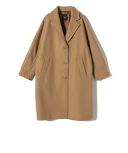 SHIPS Primary Navy Label:ウール メルトン シングル チェスター コート