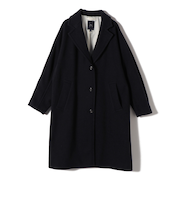 SHIPS Primary Navy Label:ヘリンボーン ウール シングル チェスター コート