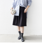 〈洗濯機可能〉ドロスト タック ハーフ パンツ