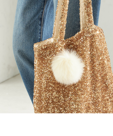 フォックス ファーポンポン チャーム