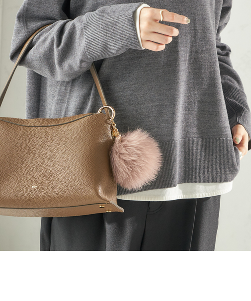 フォックス ファーポンポン チャーム