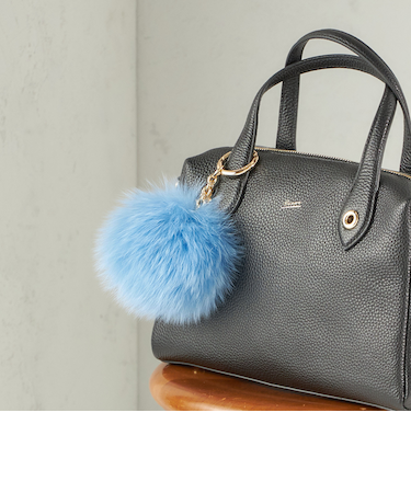 フォックス ファーポンポン チャーム