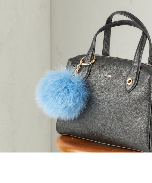 フォックス ファーポンポン チャーム