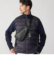 【WEB限定】SHIPS: 合成皮革 ティアーズルック ワンショルダー バッグ