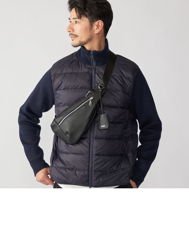 【WEB限定】SHIPS: 合成皮革 ティアーズルック ワンショルダー バッグ