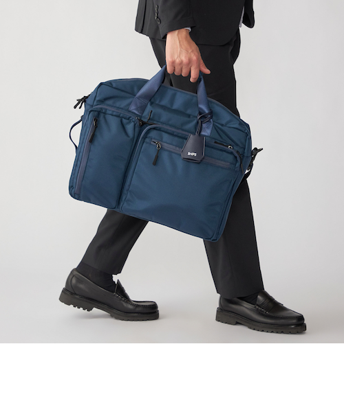 WEB限定】SHIPS: 3WAY ビズ ワイド ブリーフ バッグ｜シップスの通販