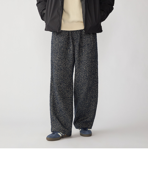 SHIPS: 〈手洗い可能〉リング ツイード バギー スラックス